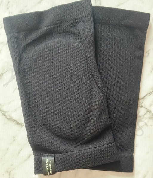 Black V2 Sleeve Gel Knee Pads – padded and sleek for high-impact pole dance and burlesque floorwork