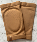 Tan V2 Sleeve Gel Knee Pads by PolEssentials – slim, grippy fit for pole dancing and twerk choreography