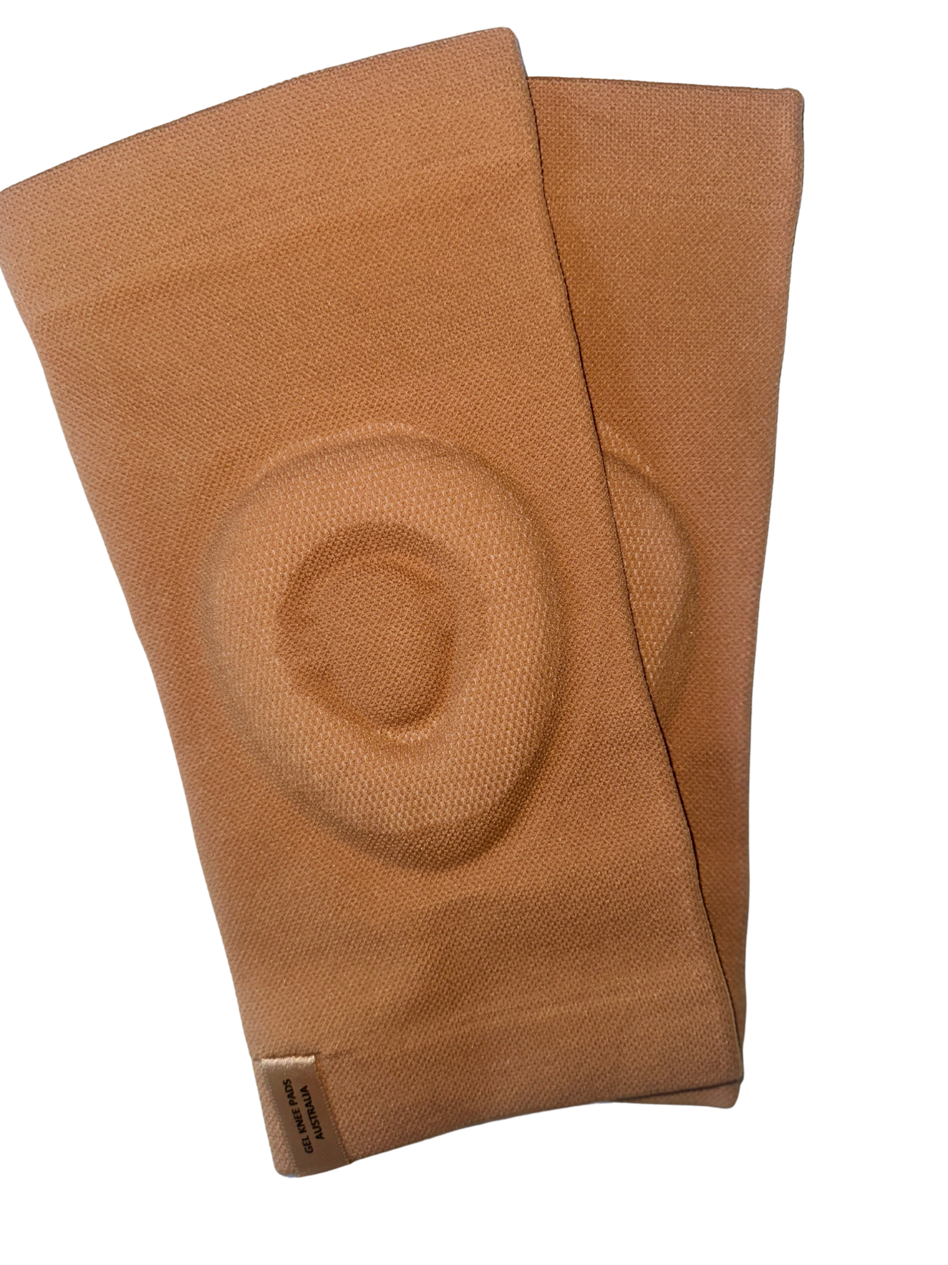 PolEssentials Sleeve Gel Knee Pads in tan, for stretching and pole dancing