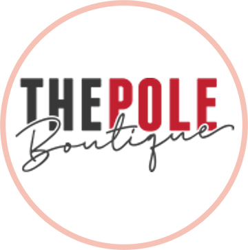 Logo of The Pole Boutique with 'THE POLE' in black and red and 'Boutique' in cursive.
